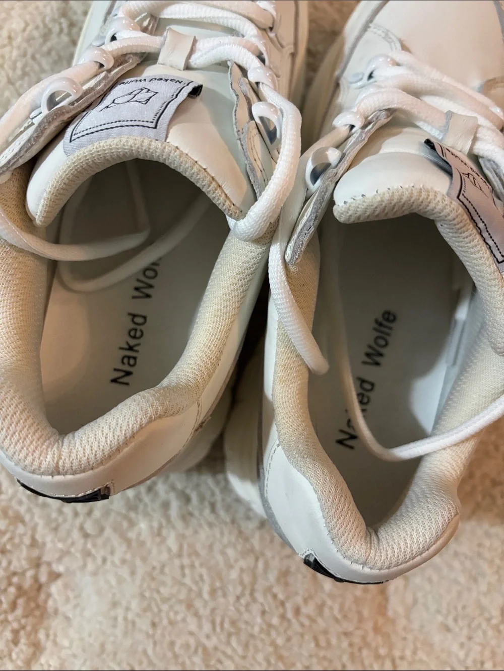 Naked Wolfe SPORTY WHITE LEATHER size 40  Retail $200